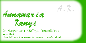 annamaria kanyi business card
